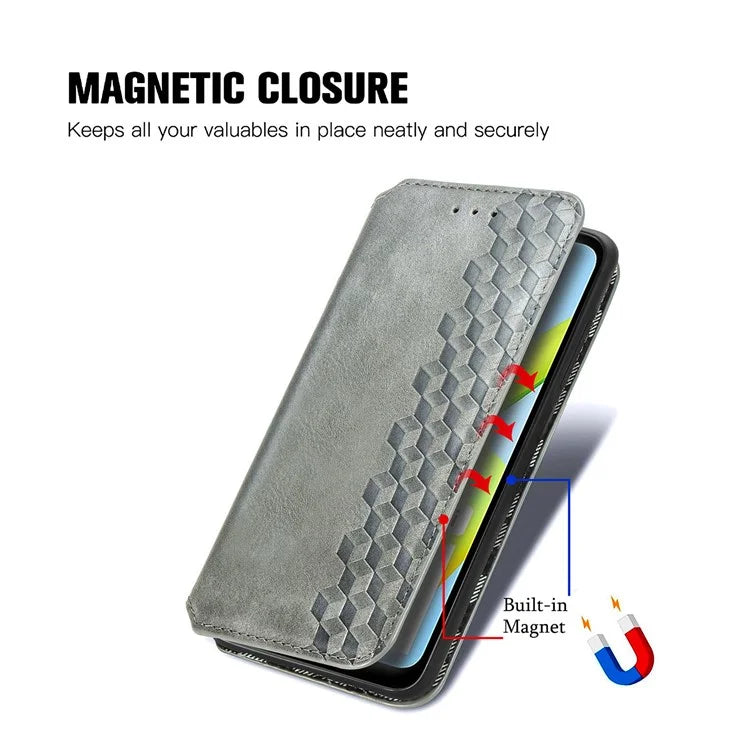 For Xiaomi Redmi A1 4G / Redmi A2 4G Cell Phone Cases Imprinted Rhombus Pattern Stand Cover