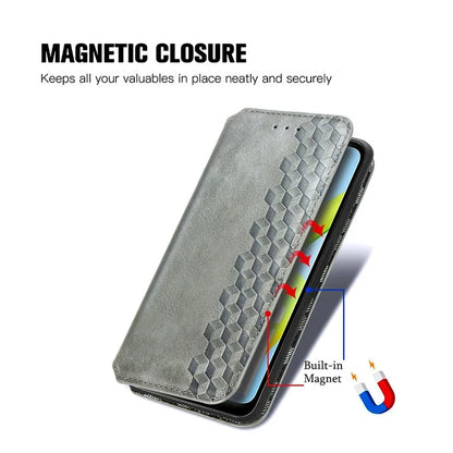 For Xiaomi Redmi A1 4G / Redmi A2 4G Cell Phone Cases Imprinted Rhombus Pattern Stand Cover