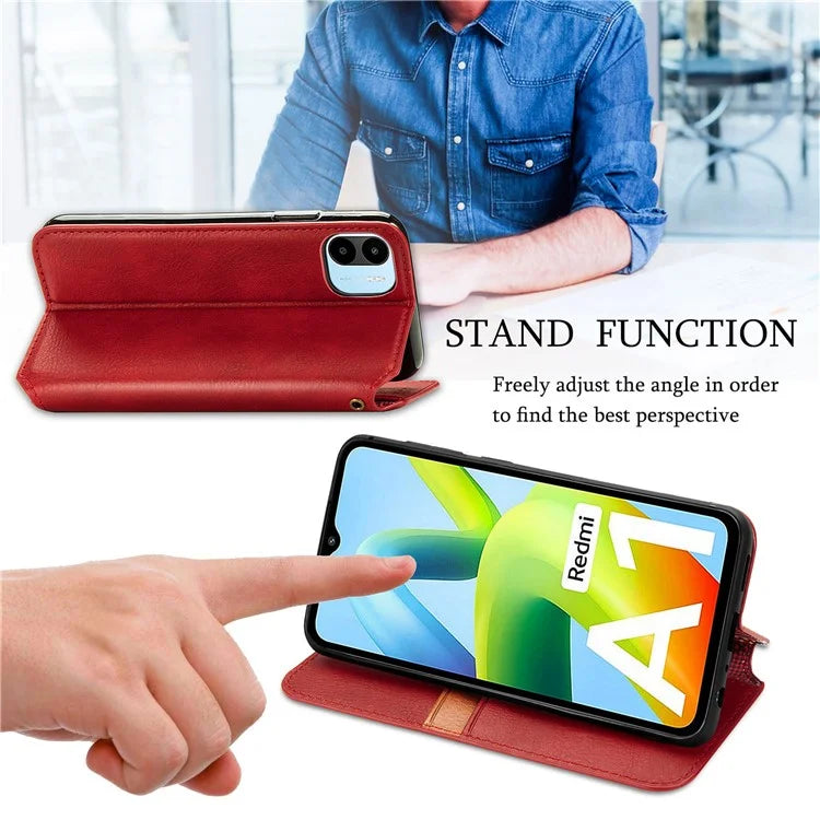 For Xiaomi Redmi A1 4G / Redmi A2 4G Cell Phone Cases Imprinted Rhombus Pattern Stand Cover