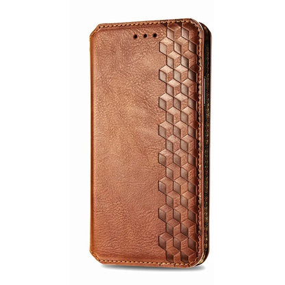 For Oppo A38 4G / A18 4G Magnetic Case Imprinted Rhombus Pattern Wallet Phone Protector