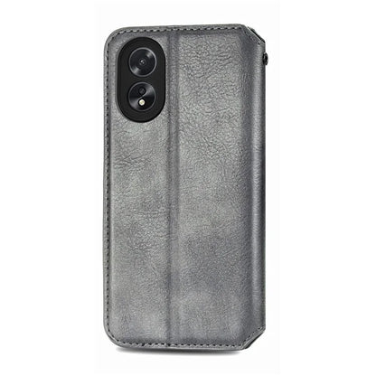For Oppo A38 4G / A18 4G Magnetic Case Imprinted Rhombus Pattern Wallet Phone Protector