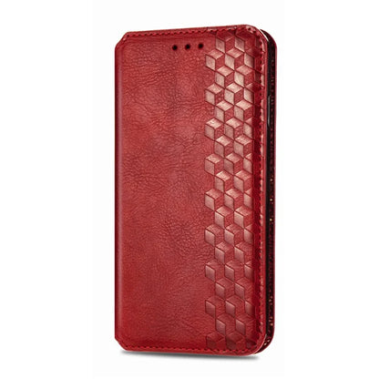 For Oppo A38 4G / A18 4G Magnetic Case Imprinted Rhombus Pattern Wallet Phone Protector