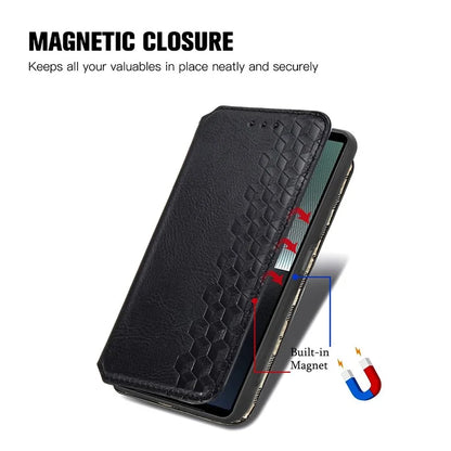 For Sony Xperia 1 V Case PU Leather Wallet Phone Cover with Rhombus Pattern