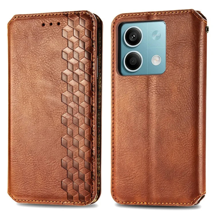 For Xiaomi Redmi Note 13 5G Magnetic Phone Case Anti-fall Leather Card Slots Cover