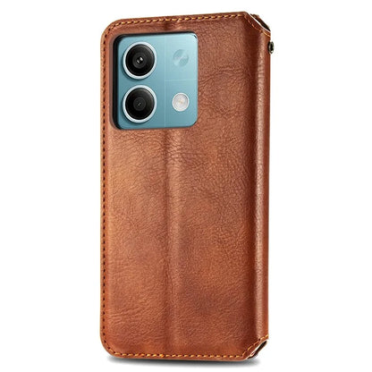 For Xiaomi Redmi Note 13 5G Magnetic Phone Case Anti-fall Leather Card Slots Cover