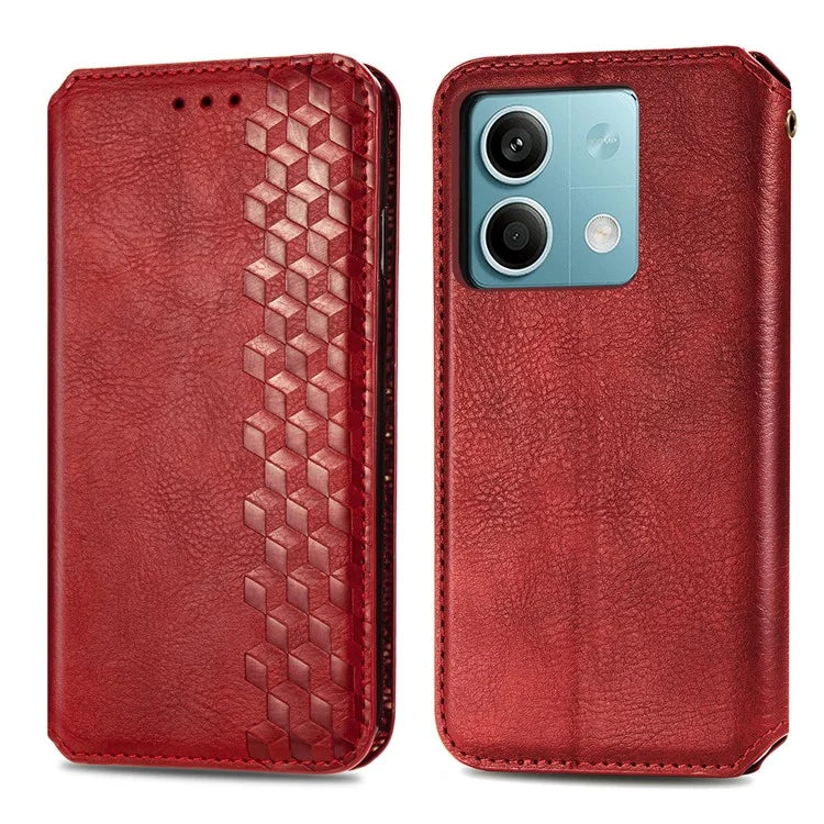 For Xiaomi Redmi Note 13 5G Magnetic Phone Case Anti-fall Leather Card Slots Cover