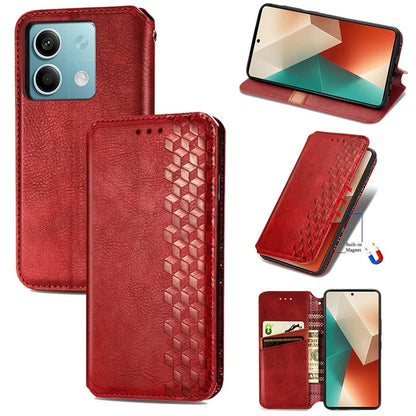 For Xiaomi Redmi Note 13 5G Magnetic Phone Case Anti-fall Leather Card Slots Cover