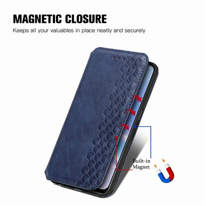 For Oppo A78 4G Case Rhombus Imprinted Wallet Stand Shockproof Mobile Phone Cover