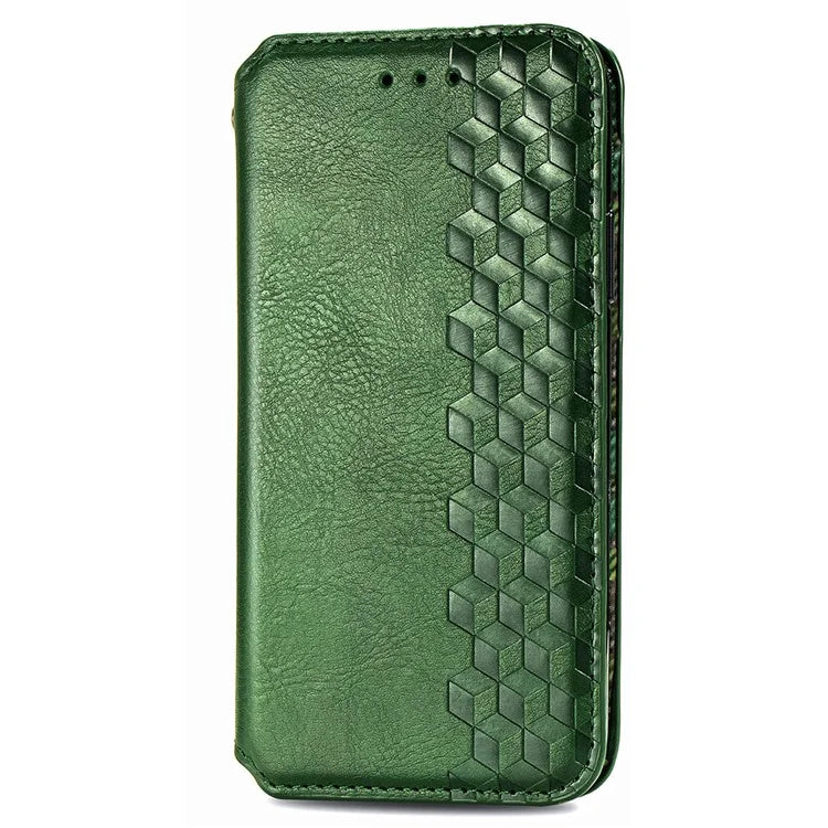 For Oppo A78 4G Case Rhombus Imprinted Wallet Stand Shockproof Mobile Phone Cover