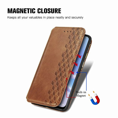 For Oppo A78 4G Case Rhombus Imprinted Wallet Stand Shockproof Mobile Phone Cover