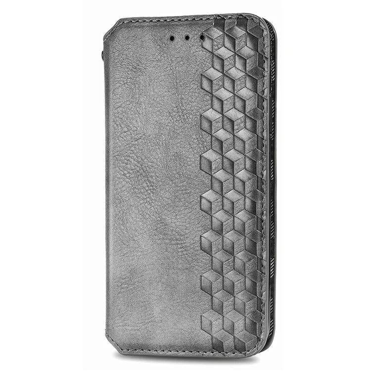 For Oppo A78 4G Case Rhombus Imprinted Wallet Stand Shockproof Mobile Phone Cover
