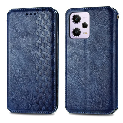 For Xiaomi Redmi Note 12 Pro 5G  /  12 Pro Speed 5G  /  Poco X5 Pro 5G Phone Cover Imprinted Rhombus Pattern Wallet Case