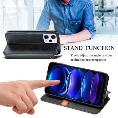 For Xiaomi Redmi Note 12 Pro 5G  /  12 Pro Speed 5G  /  Poco X5 Pro 5G Phone Cover Imprinted Rhombus Pattern Wallet Case
