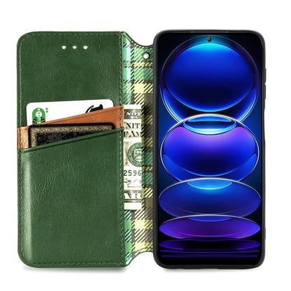 For Xiaomi Redmi Note 12 Pro 5G  /  12 Pro Speed 5G  /  Poco X5 Pro 5G Phone Cover Imprinted Rhombus Pattern Wallet Case