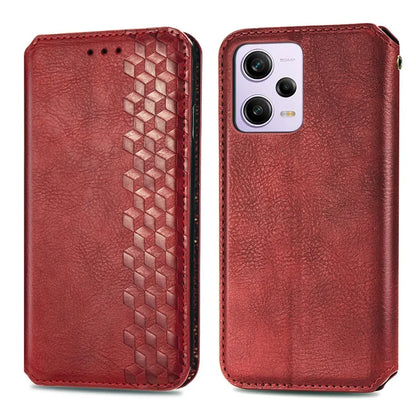 For Xiaomi Redmi Note 12 Pro 5G  /  12 Pro Speed 5G  /  Poco X5 Pro 5G Phone Cover Imprinted Rhombus Pattern Wallet Case
