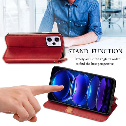 For Xiaomi Redmi Note 12 Pro 5G  /  12 Pro Speed 5G  /  Poco X5 Pro 5G Phone Cover Imprinted Rhombus Pattern Wallet Case