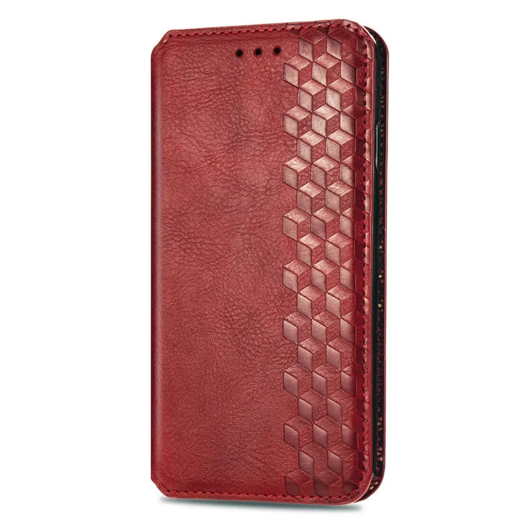 For Xiaomi Redmi Note 12 Pro 5G  /  12 Pro Speed 5G  /  Poco X5 Pro 5G Phone Cover Imprinted Rhombus Pattern Wallet Case