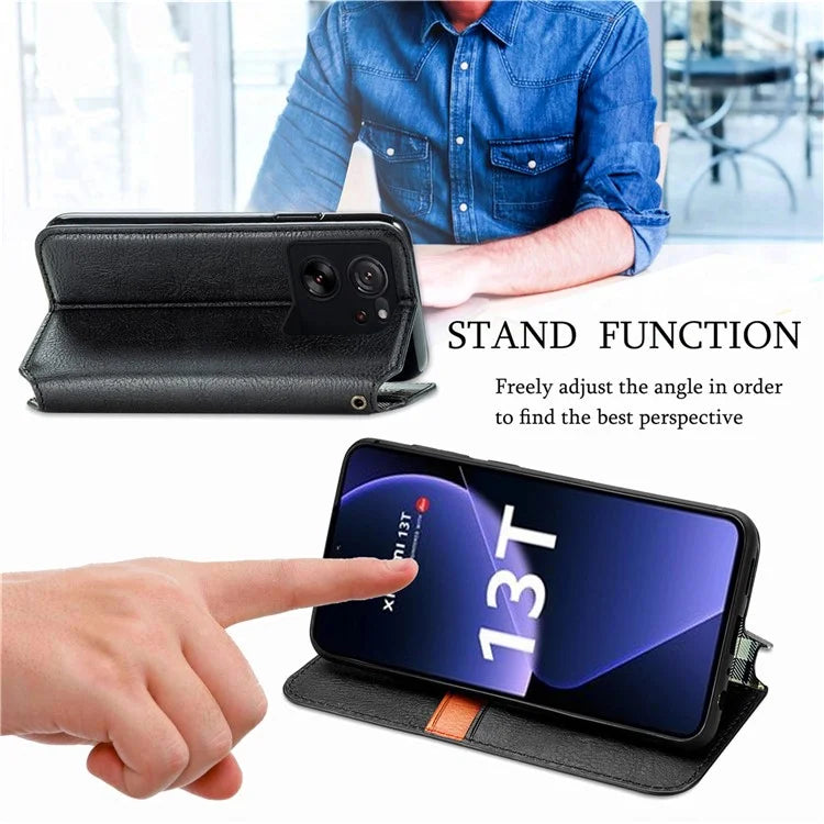 For Xiaomi 13T / 13T Pro / Redmi K60 Ultra Phone Cover Imprinted Anti-drop PU Leather Wallet Stand Case