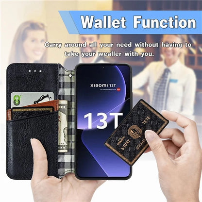 For Xiaomi 13T / 13T Pro / Redmi K60 Ultra Phone Cover Imprinted Anti-drop PU Leather Wallet Stand Case