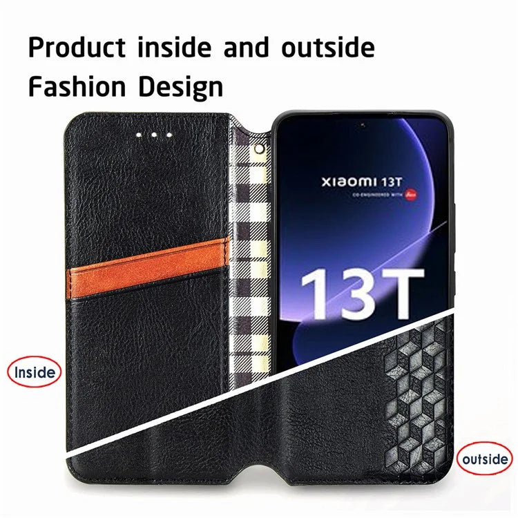 For Xiaomi 13T / 13T Pro / Redmi K60 Ultra Phone Cover Imprinted Anti-drop PU Leather Wallet Stand Case
