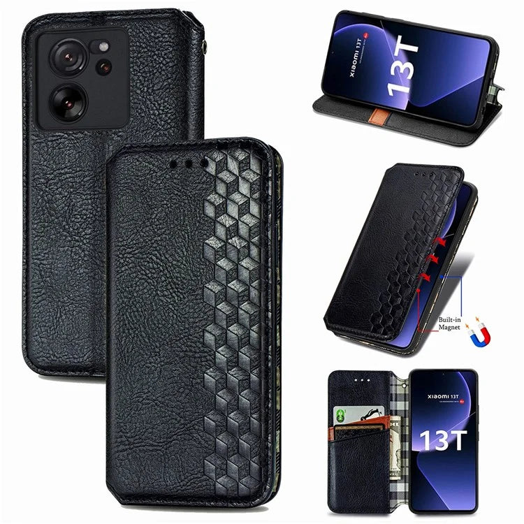 For Xiaomi 13T / 13T Pro / Redmi K60 Ultra Phone Cover Imprinted Anti-drop PU Leather Wallet Stand Case