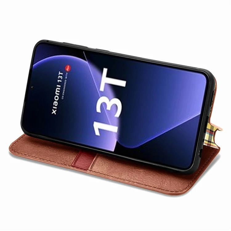 For Xiaomi 13T / 13T Pro / Redmi K60 Ultra Phone Cover Imprinted Anti-drop PU Leather Wallet Stand Case