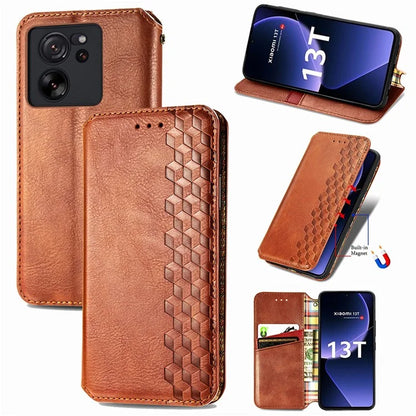 For Xiaomi 13T / 13T Pro / Redmi K60 Ultra Phone Cover Imprinted Anti-drop PU Leather Wallet Stand Case