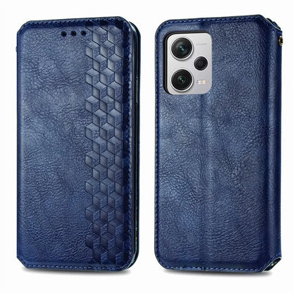 For Xiaomi Redmi Note 12 Pro+ 5G Cell Phone Case Rhombus Imprint Leather Full Protection Wallet Cover