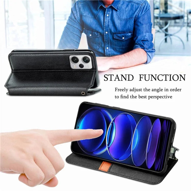 For Xiaomi Redmi Note 12 Pro+ 5G Cell Phone Case Rhombus Imprint Leather Full Protection Wallet Cover