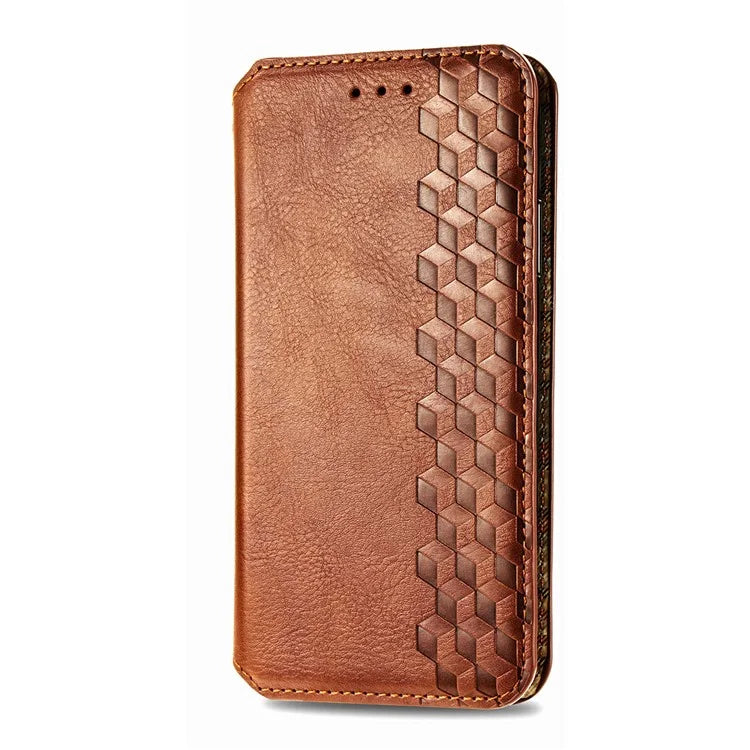 For Xiaomi Redmi Note 12 Pro+ 5G Cell Phone Case Rhombus Imprint Leather Full Protection Wallet Cover