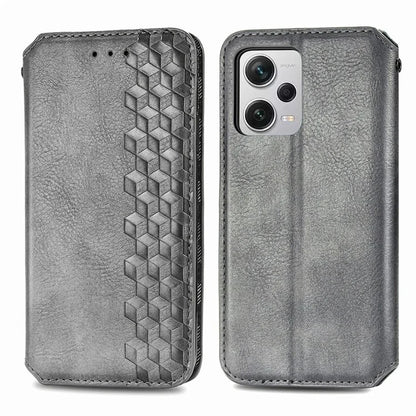 For Xiaomi Redmi Note 12 Pro+ 5G Cell Phone Case Rhombus Imprint Leather Full Protection Wallet Cover