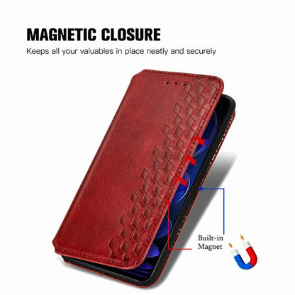 For Xiaomi Redmi Note 12 Pro+ 5G Cell Phone Case Rhombus Imprint Leather Full Protection Wallet Cover