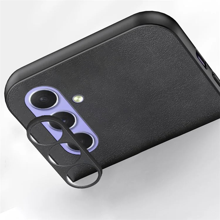 For Samsung Galaxy S24+ Case Skin-Touch TPU + PU Covered Smartphone Protector
