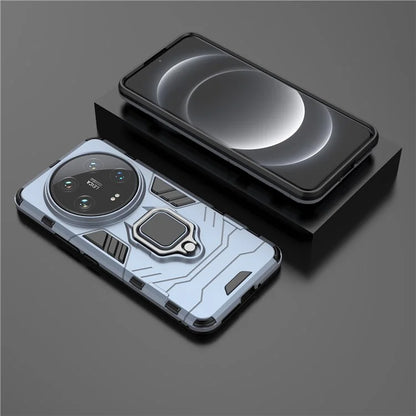 For Xiaomi 14 Ultra Case Ring Holder Kickstand PC+TPU Hybrid Phone Cover