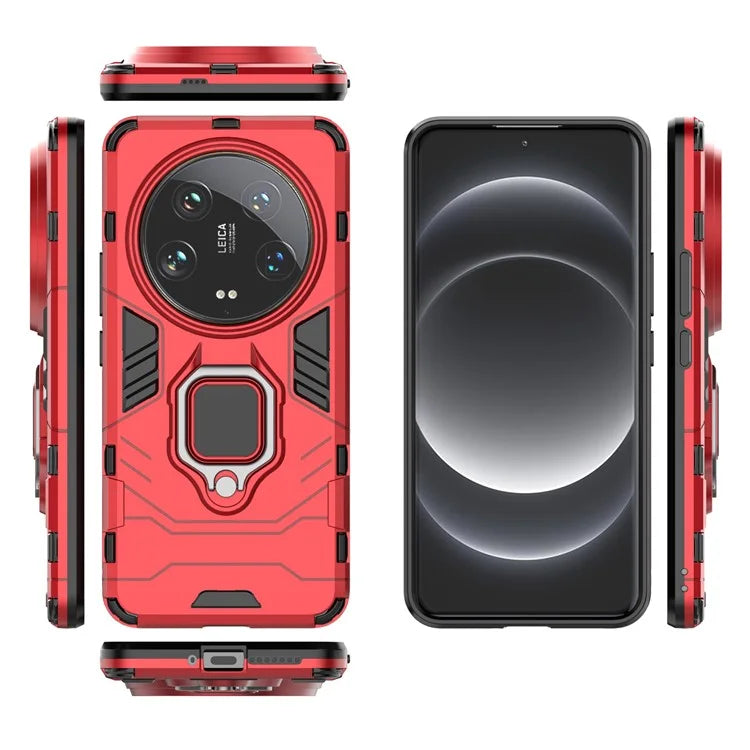 For Xiaomi 14 Ultra Case Ring Holder Kickstand PC+TPU Hybrid Phone Cover