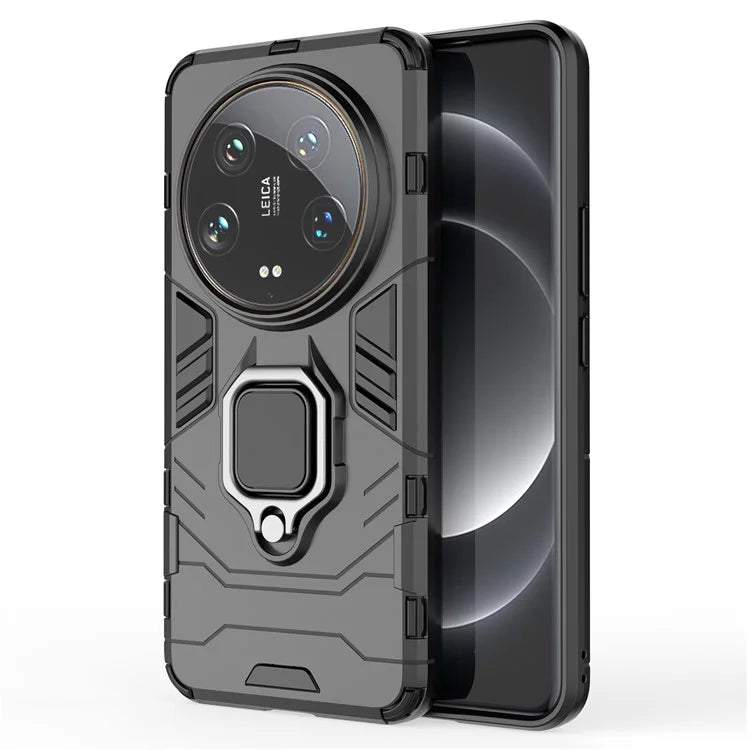 For Xiaomi 14 Ultra Case Ring Holder Kickstand PC+TPU Hybrid Phone Cover