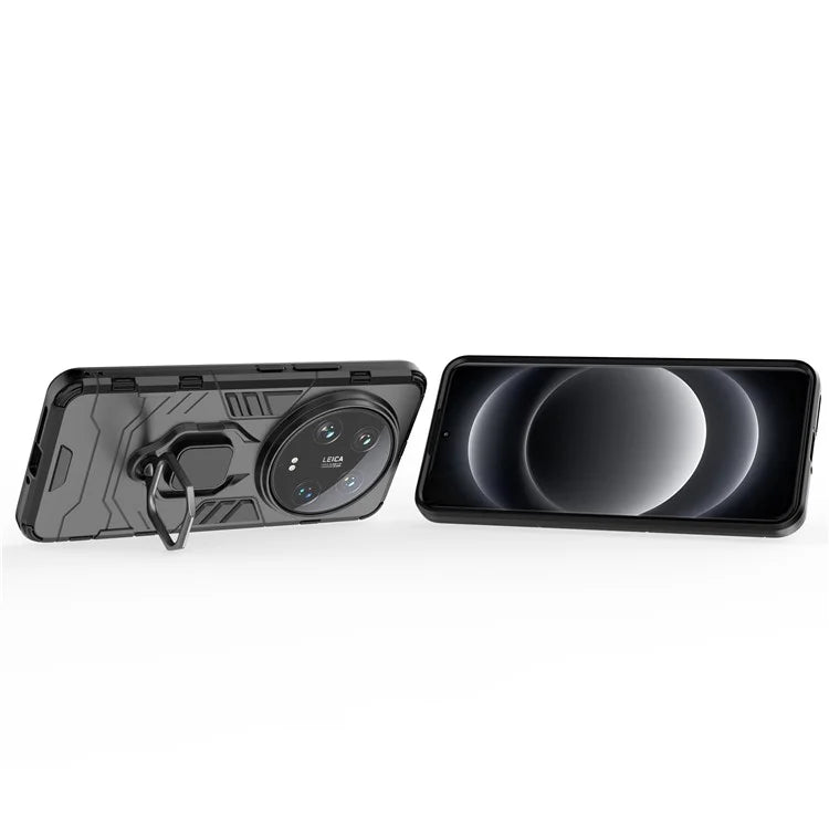 For Xiaomi 14 Ultra Case Ring Holder Kickstand PC+TPU Hybrid Phone Cover