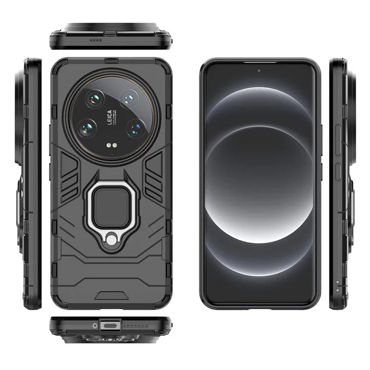For Xiaomi 14 Ultra Case Ring Holder Kickstand PC+TPU Hybrid Phone Cover