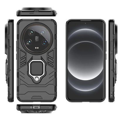 For Xiaomi 14 Ultra Case Ring Holder Kickstand PC+TPU Hybrid Phone Cover