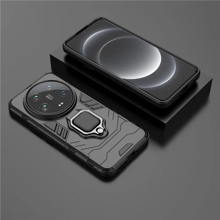 For Xiaomi 14 Ultra Case Ring Holder Kickstand PC+TPU Hybrid Phone Cover