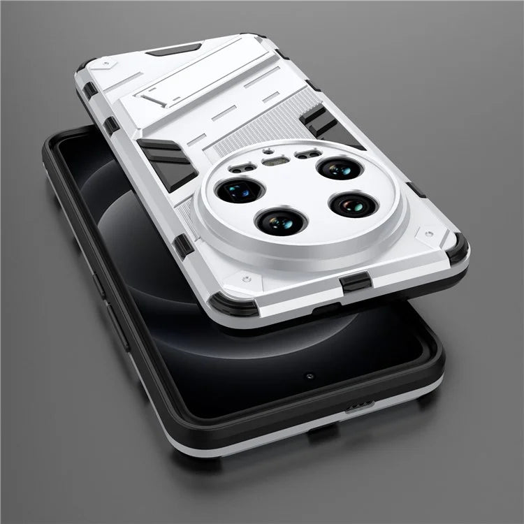 For Xiaomi 14 Ultra Case PC+TPU Dual-Layer Protective Phone Cover Built-in Kickstand