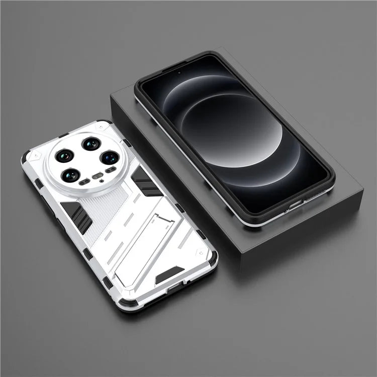 For Xiaomi 14 Ultra Case PC+TPU Dual-Layer Protective Phone Cover Built-in Kickstand