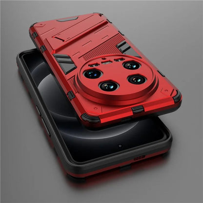 For Xiaomi 14 Ultra Case PC+TPU Dual-Layer Protective Phone Cover Built-in Kickstand