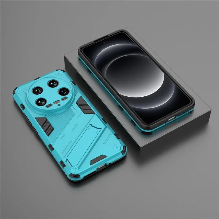 For Xiaomi 14 Ultra Case PC+TPU Dual-Layer Protective Phone Cover Built-in Kickstand