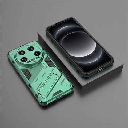 For Xiaomi 14 Ultra Case PC+TPU Dual-Layer Protective Phone Cover Built-in Kickstand