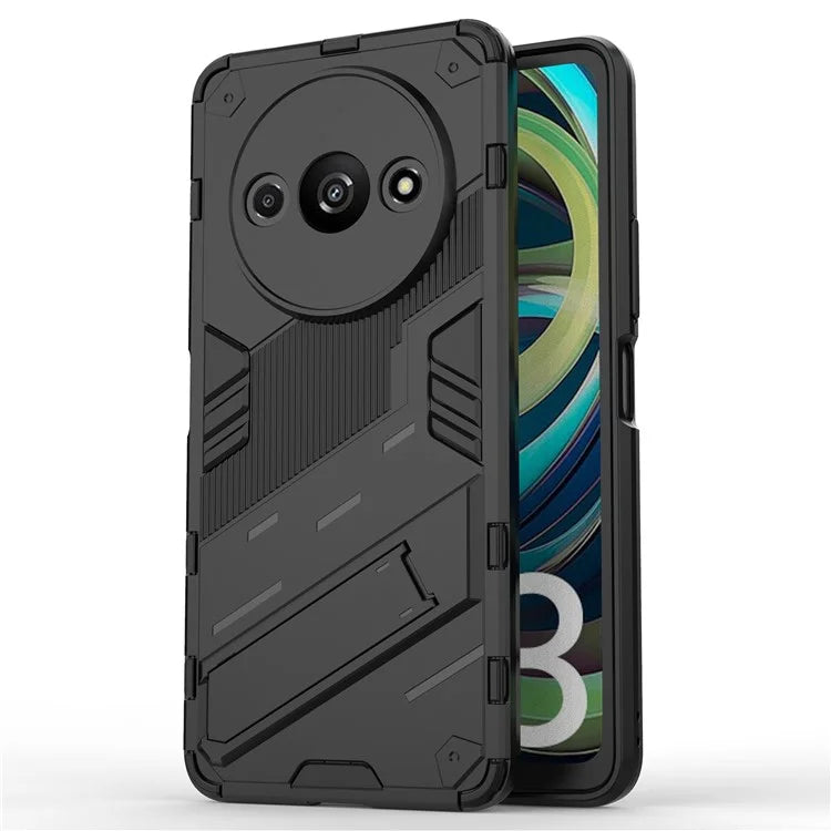 For Xiaomi Redmi A3 Phone Cover PC+TPU Dual-Layer Protection Case Built-in Kickstand