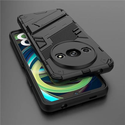 For Xiaomi Redmi A3 Phone Cover PC+TPU Dual-Layer Protection Case Built-in Kickstand