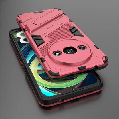 For Xiaomi Redmi A3 Phone Cover PC+TPU Dual-Layer Protection Case Built-in Kickstand