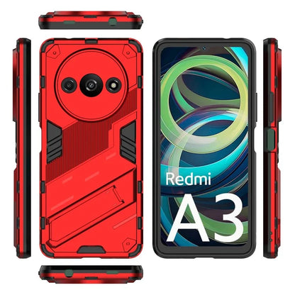 For Xiaomi Redmi A3 Phone Cover PC+TPU Dual-Layer Protection Case Built-in Kickstand
