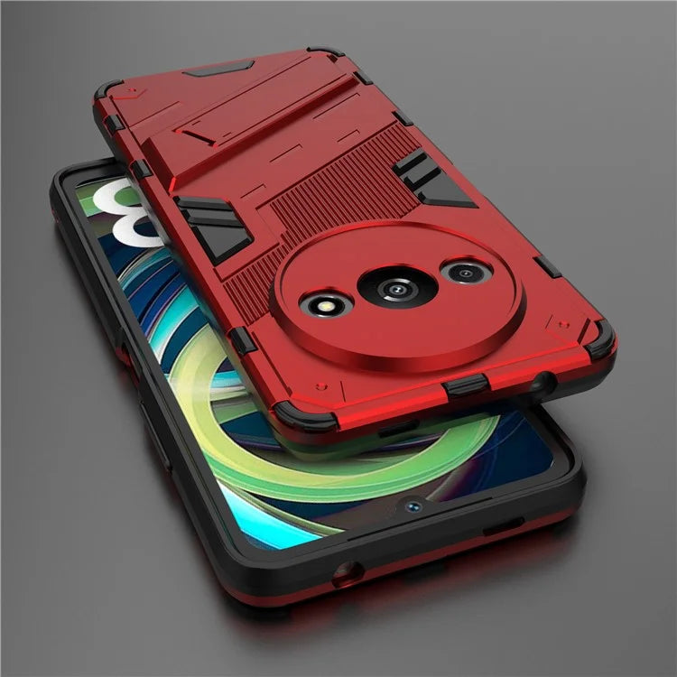 For Xiaomi Redmi A3 Phone Cover PC+TPU Dual-Layer Protection Case Built-in Kickstand